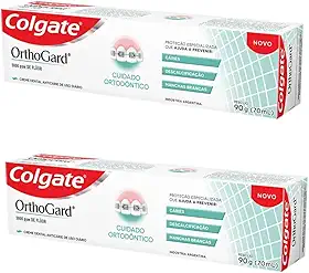 Kit Com 2 Creme Dental Orthogard Anticáries Cuidado Ortodôntico 90g