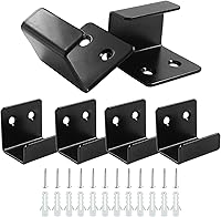 Moicstiy 6-Pack Heavy Duty Stainless Steel Tile Hangers 25mm Groove Black Wall Mount Brackets for Ceramic Tiles Pictures Mirrors