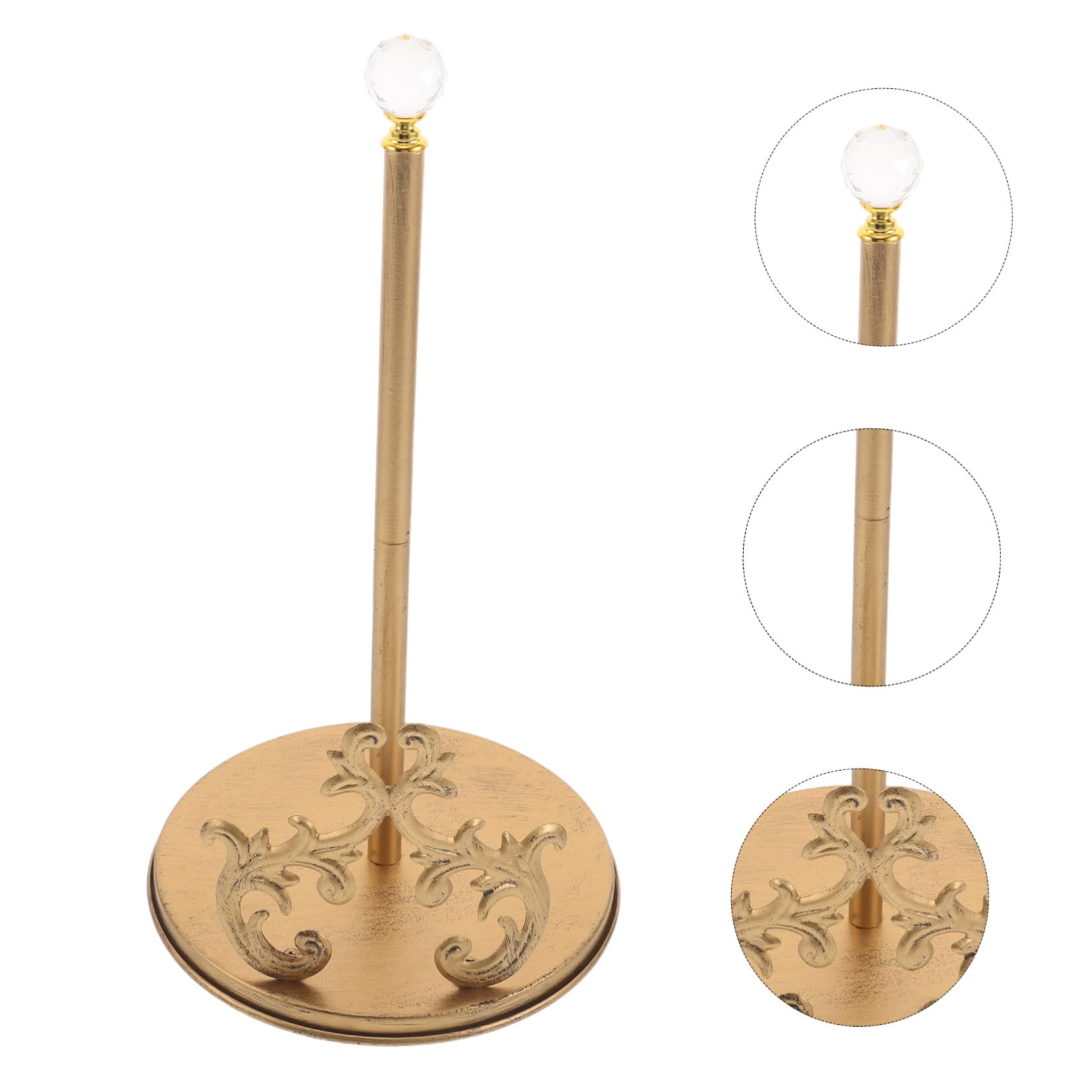 Portarotolo da Cucina in Ferro Oro, Supporto Freestanding