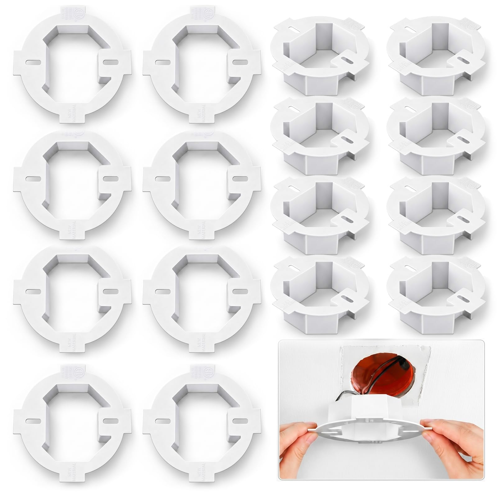Copkim 16 Pcs Round Electrical Box Extender 4.35 x 1.5 Inches