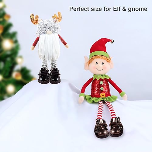 Miniatura 4 de 3 pares de mini zapatos coleccionables de monstruos, zapatos de muñeca BJD 18 para figuras de caja ciega, zapatos de elfo de piel sintética (3