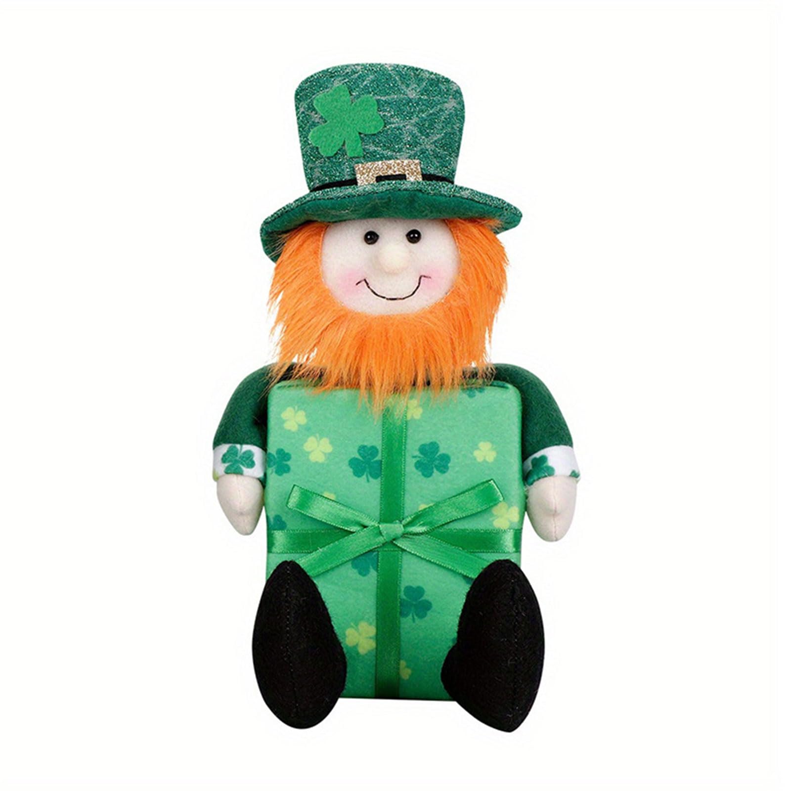 Tsophreniq Patricks Day Plush Decorations Green Irish Leprechaun Tomtes Elves Faceless Doll Dwarfs Figurines Ornaments for Home Patricks Day Ornaments