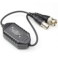 Vista 1 de Aislador de bucle de tierra para cámara de seguridad, BNC macho a hembra coaxial Video Ground Loop Isolator CCTV Balun 1 Pack