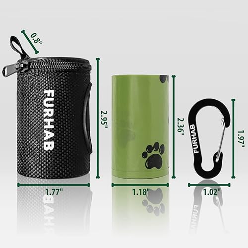 Miniatura 6 de Portabolsas para Excrementos de Perro para Correa Dispensador de Bolsas de Desechos para Perros de Tela Suave Portador de Bolsas para Cachorros