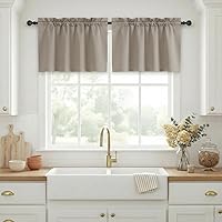 Vista 19 de NICETOWN Cenefas de Ventana Opacas con Aislamiento Térmico para Guardería - Paneles de Cortina con Bolsillo para Barra de Decoración del Hogar