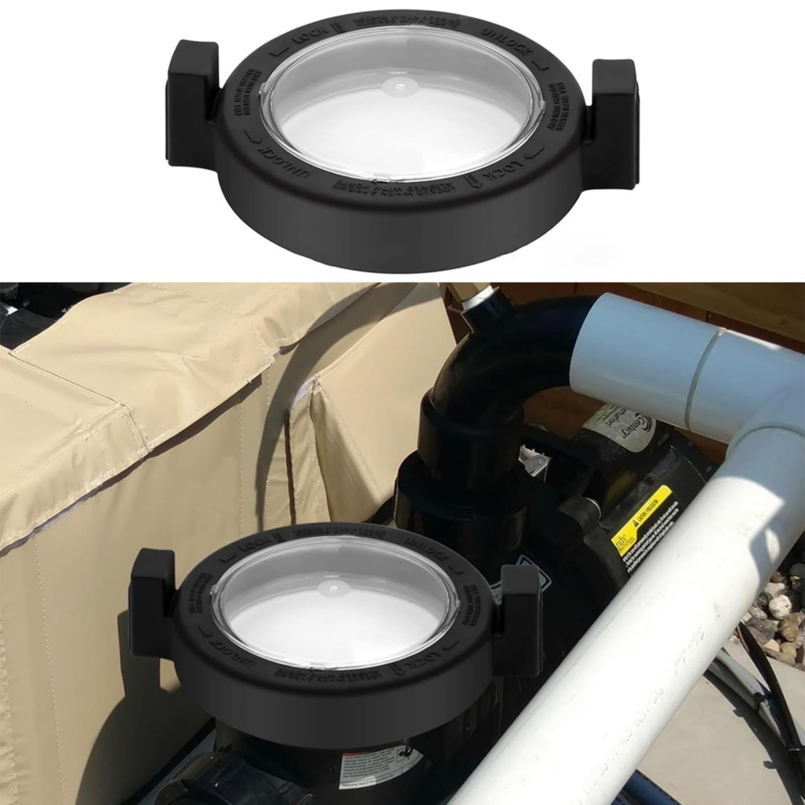 Tapa de repuesto segura y bloqueo para anillo para Zodiac para bomba de piscina Jandy Kit completo para una fácil instalación