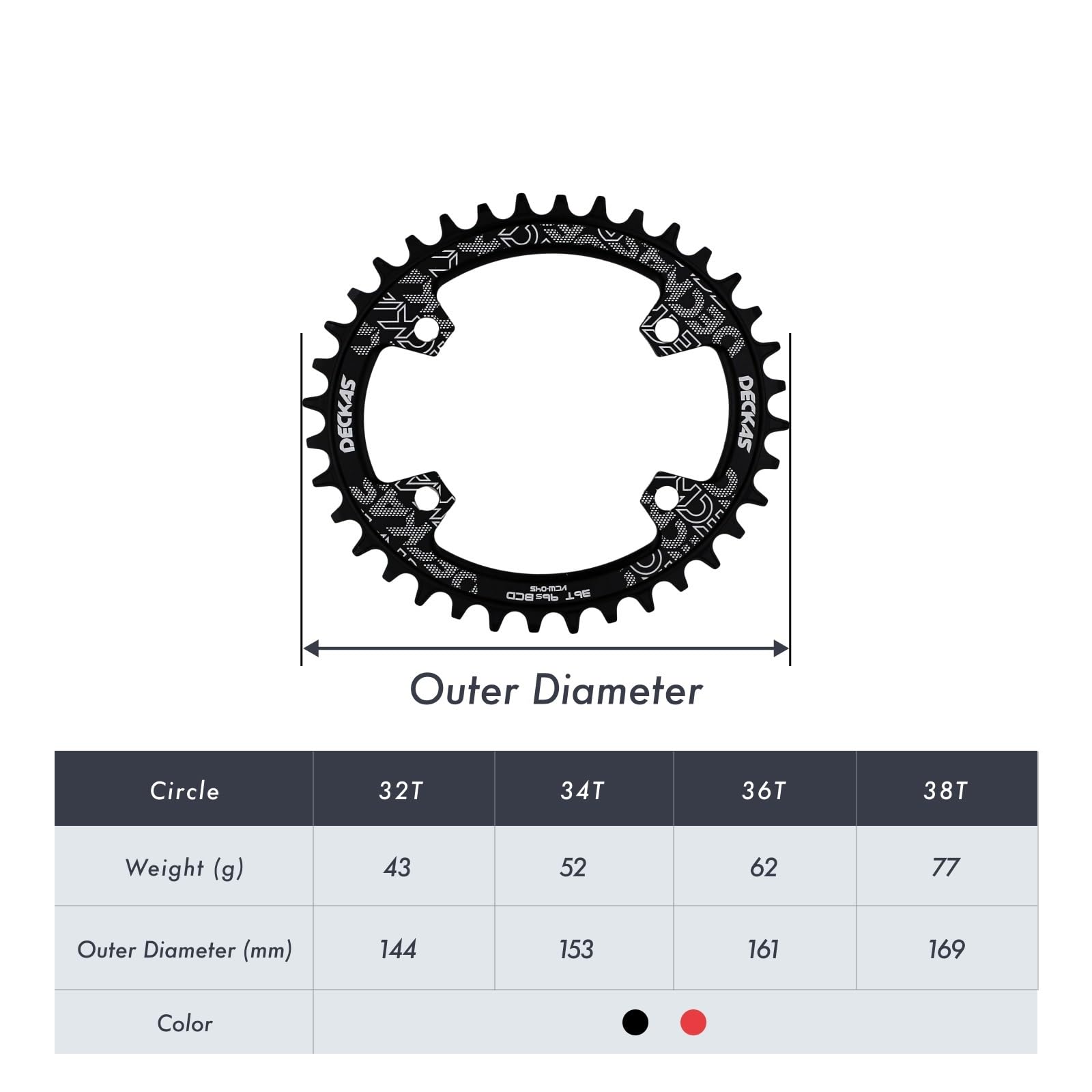 Platos para Bicicletas Plato Ovalado 32T 34T 36T 38 Dientes 96 BCD Bicicleta de Ciclismo Rueda Dentada Placa Dentada 96bcd