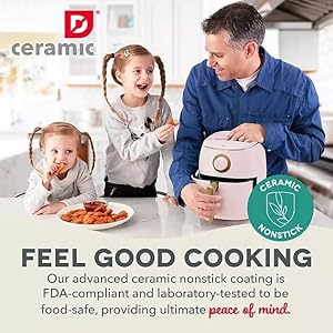 Daashceramictasticrispexpressairfryer26qtoilfreecookingadjustabletimernonstickceramiccoatingcompactsizeforsmallkitchensfastheatingforfrieschickenblush Urban Country Home Decor Daash ceramic tasti crisp express air fryer 26qt oil free cooking adjustable timer non stick ceramic coating compact size for small kitchens fast heating for fries chicken blush urban country home decor