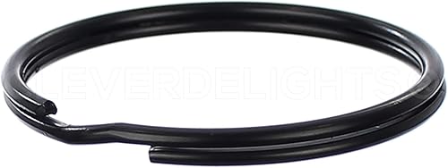 CleverDelights Llaveros de 2 pulgadas, color negro oscuro, paquete de 10, llaveros grandes divididos, 2 pulgadas disponible en Yaxa Peru