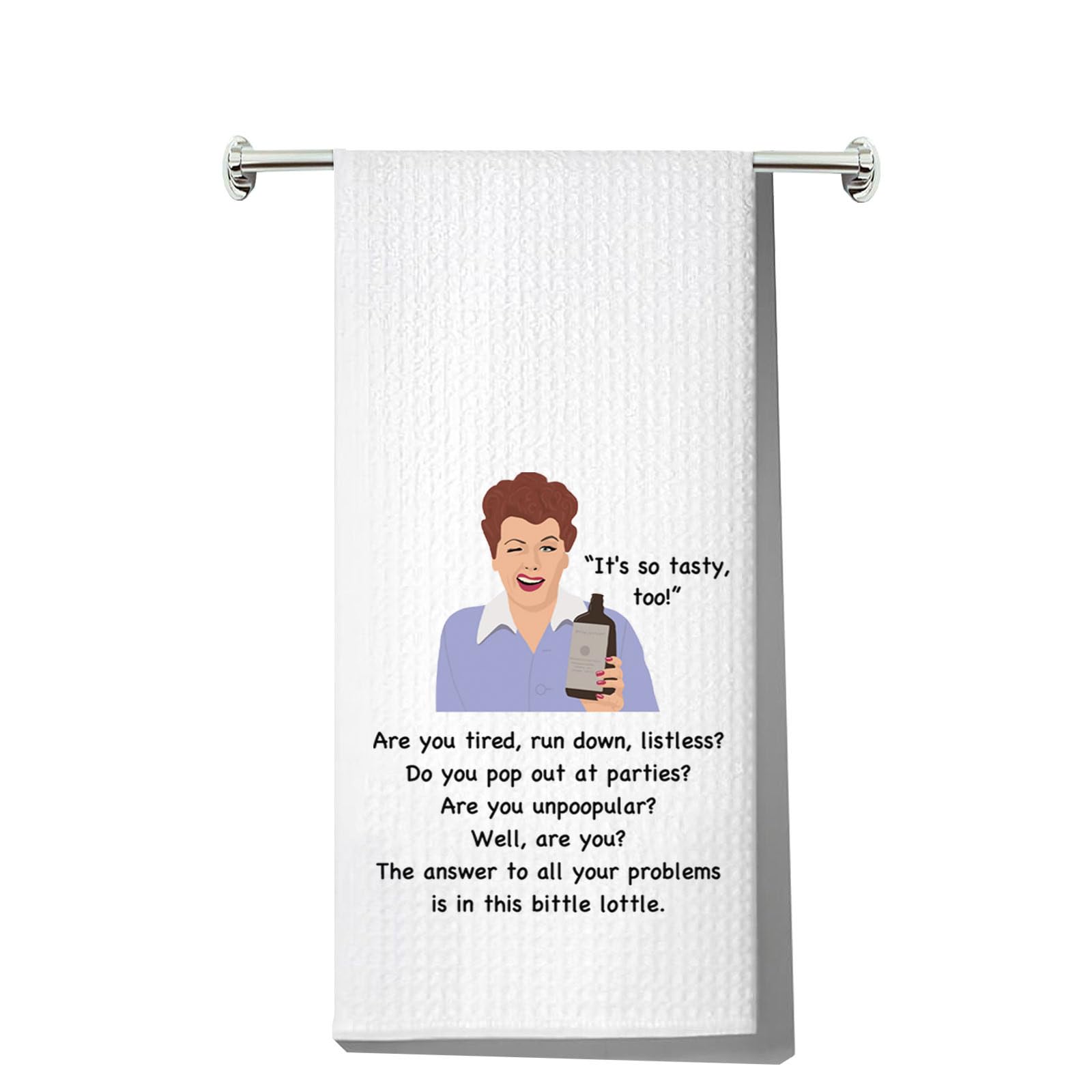 JNIAP Sitcom Inspired Kitchen Towel Sitcom Inspired Gifts Chocolate Factory Dish Towel TV Show Apron Sitcom Themed Gift(so Tasty kt)