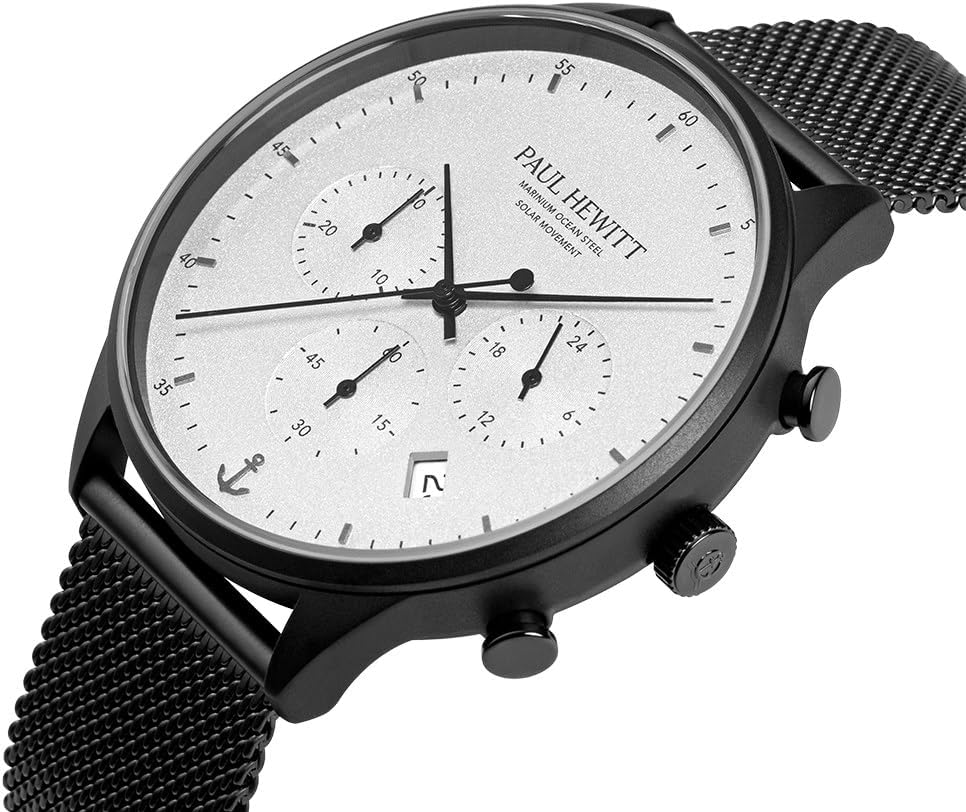 PAUL HEWITT クロノクロノグラフ|日付|スモールセコンド アナログダイヤルカラー ホワイト メンズウォッチ – PH-W-0300, ホワイト  Amazonで販売中
