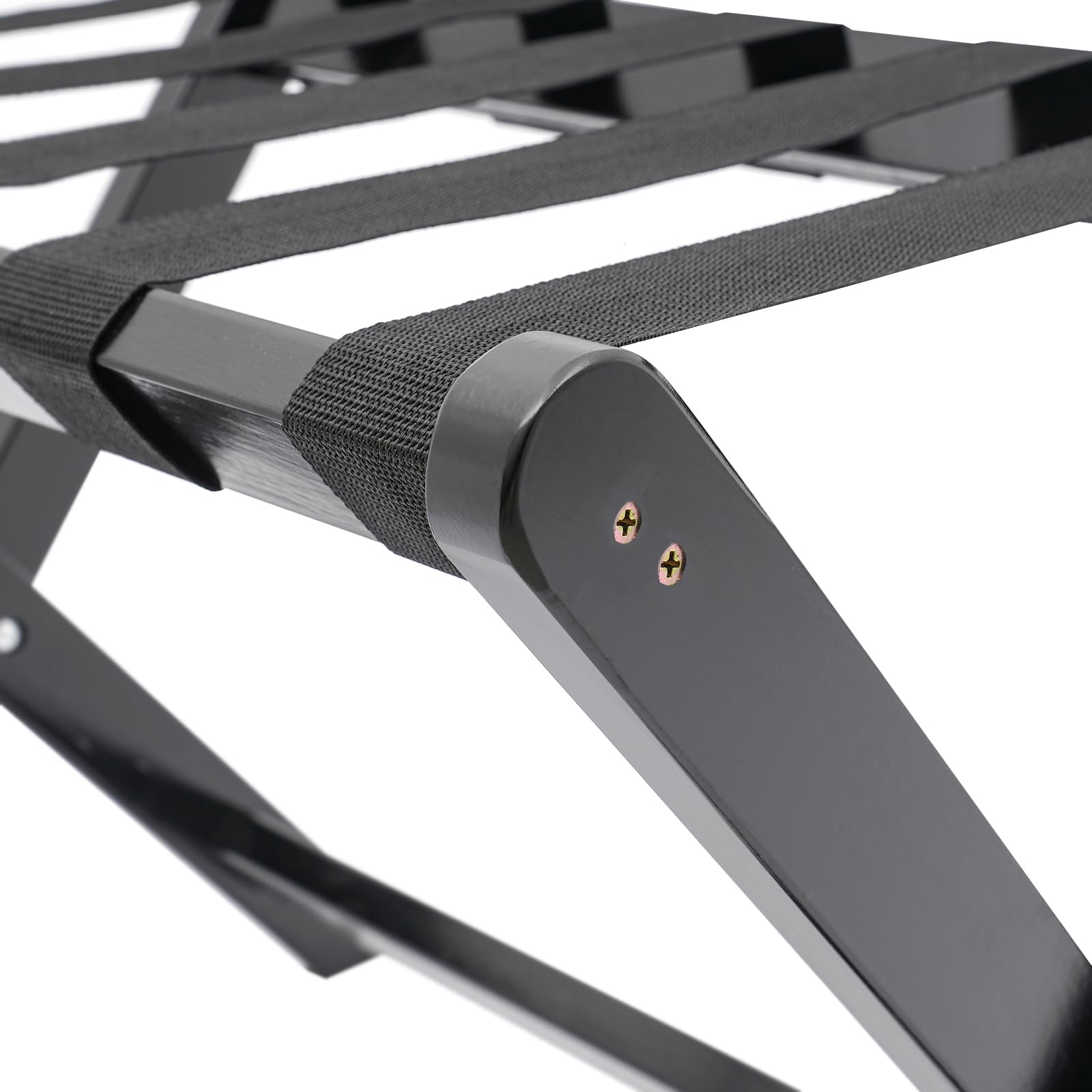 LyteNest Upgraded Foldable Suitcase Stand, Luggage Holder with Shelf for Guest Room Bedroom Hotel