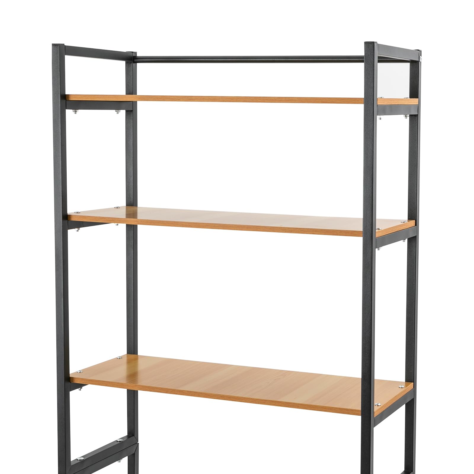 Regał na pralkę, regał toaletowy, regał łazienkowy, stojący nad pralką, szafka nadbudowa, szafka toaletowa, 3 półki, metalowy materiał drewnopochodny, czarny