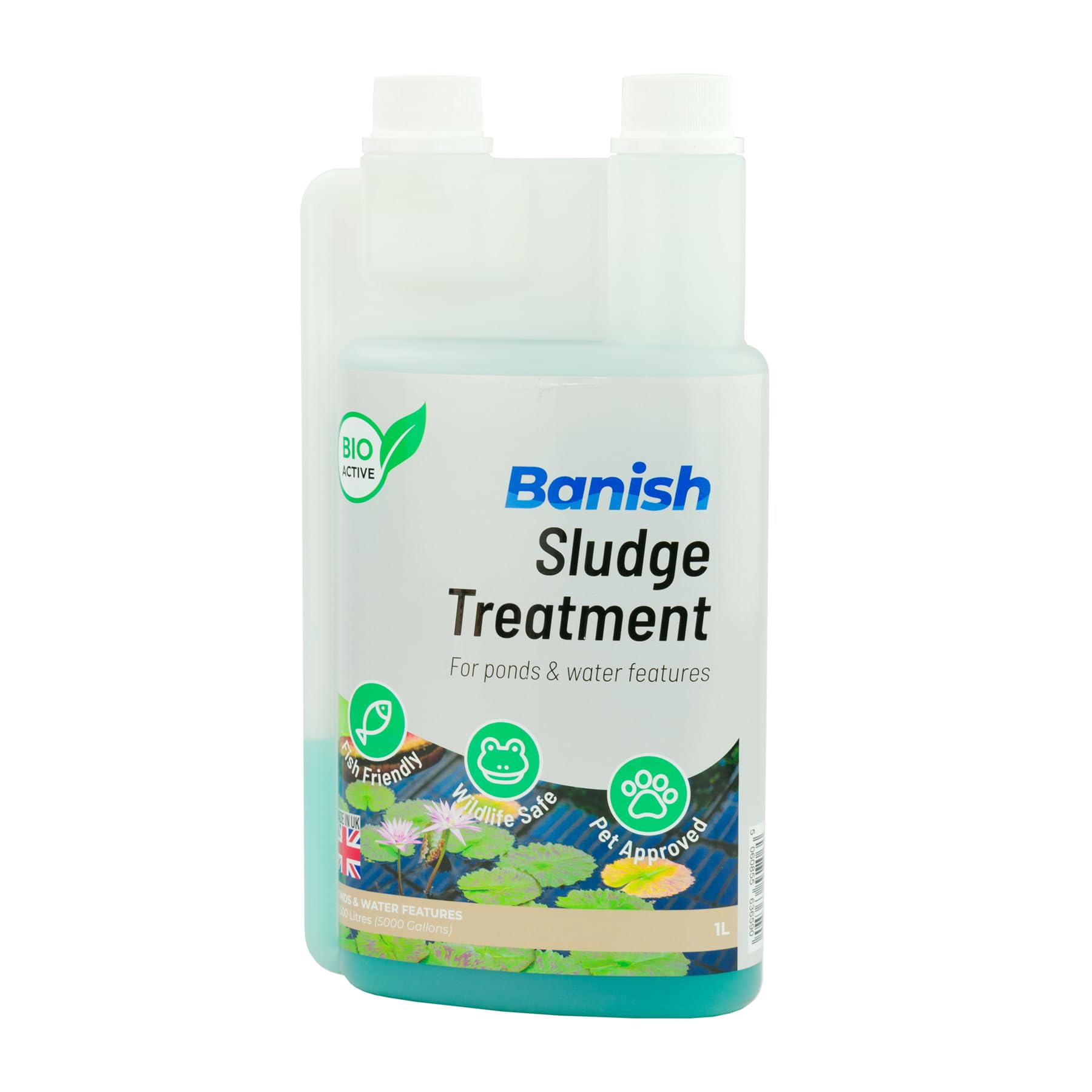 Pisces Banish BioActive 1000ml Sludge Pond Water Treatment Natural Silt Remover Fish Safe