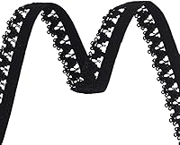 Vista 5 de Bristlegrass Picot Loop - Banda elástica para coser de 1/2 pulgada, 0.512 in, corona de carrete con volantes, cinta elástica para atar el cabello