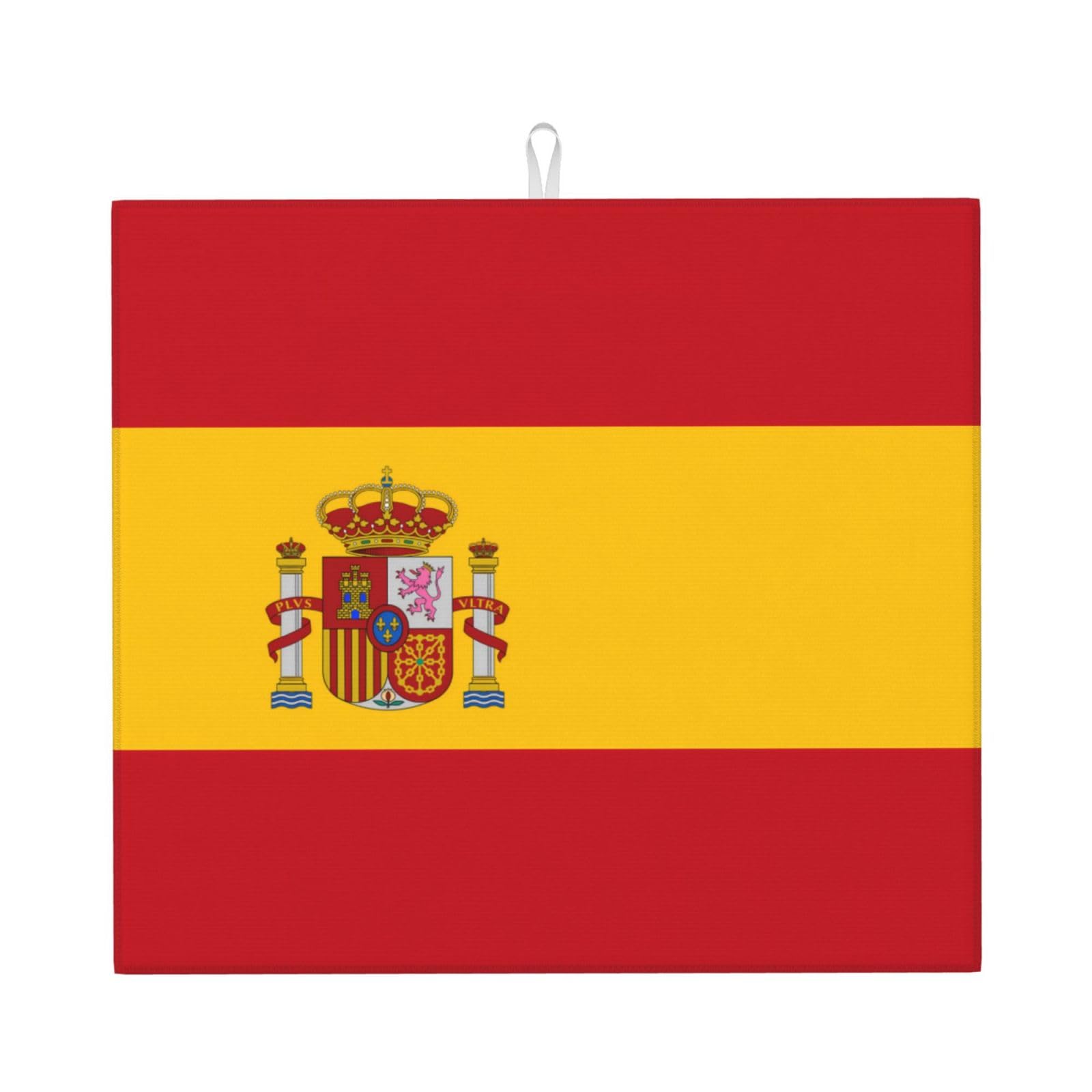 YYHHAOFA Spanish flag Prints Kitchen Drying Mat – Absorbent Dish Throw for Countertops, Quick-Dry Non-Slip Layer with Stylish Prints, for New Homes