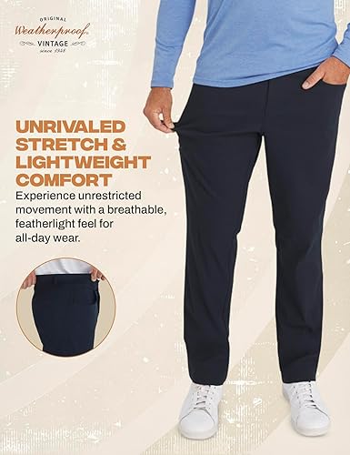 Miniatura 3 de Weatherproof Vintage Pantalones casuales de senderismo para hombre, pantalones de trabajo ligeros y elásticos para hombre con bolsillo de carga