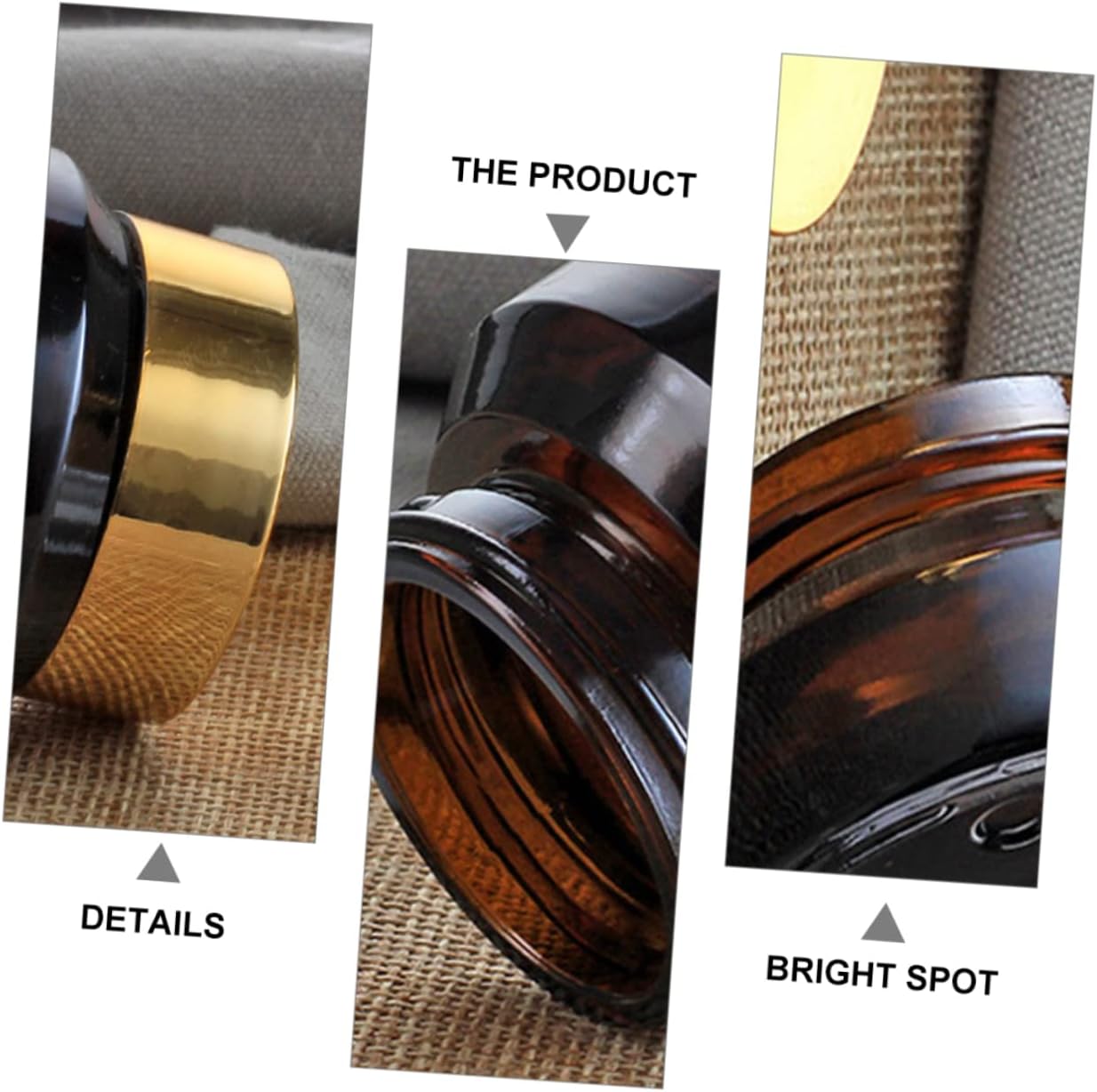 VICASKY 6pcs Travel Glass Jar Small Cream Containers Lids for Lotions Powders Jewelry Craft Supplies Leak-resistant Design for Easy Identification image 3