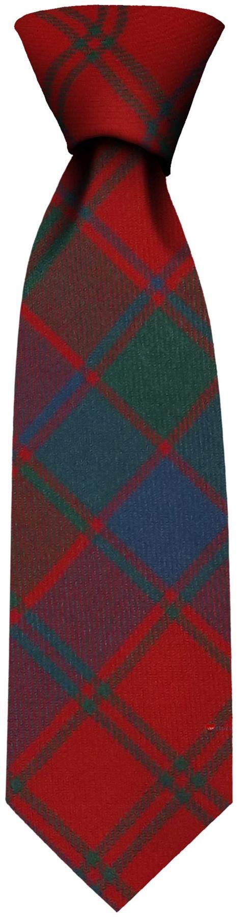 I LUV LTD Gents Neck Tie Robertson Red Ancient Tartan Lightweight Scottish Clan Tie