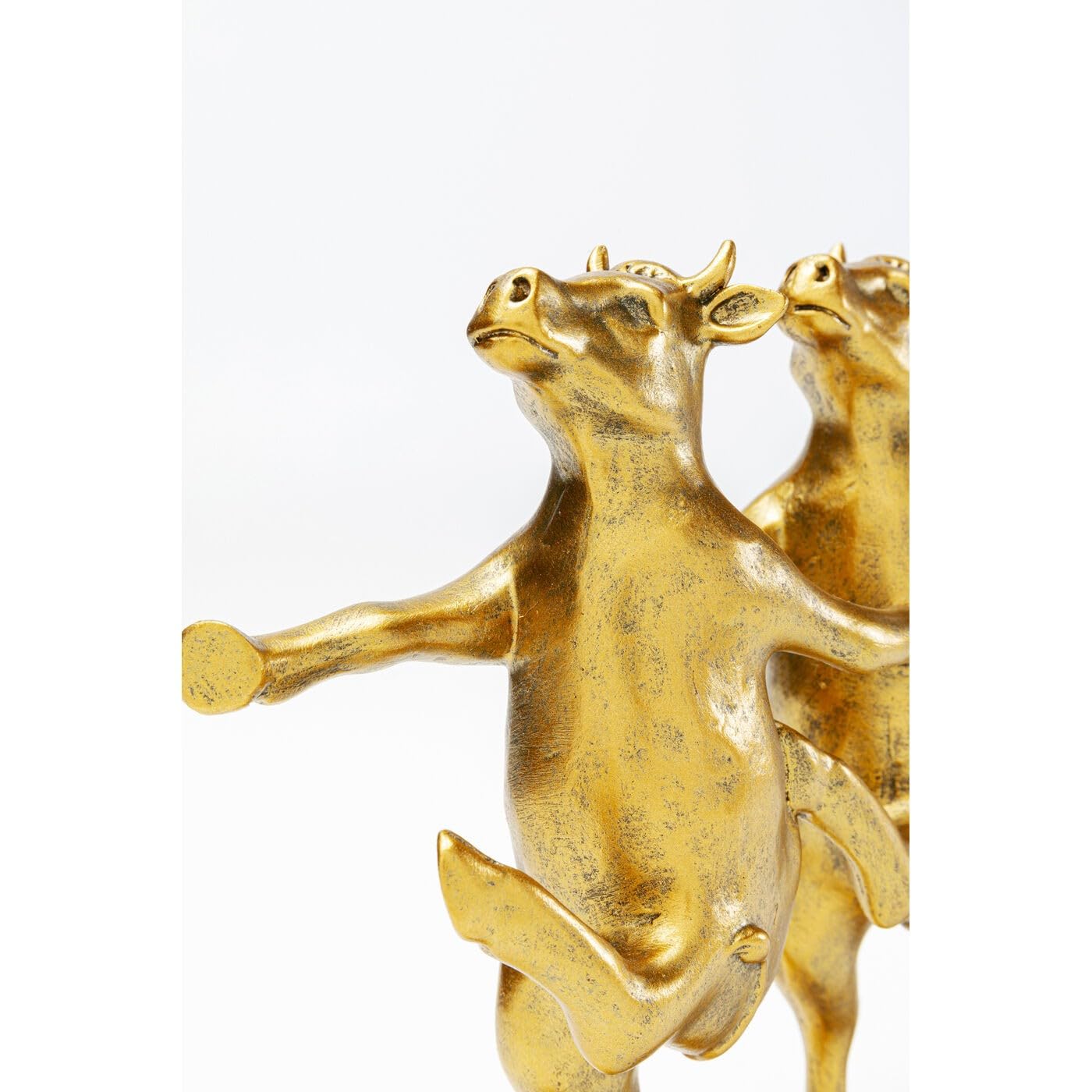 KARE Design figura decorativa Dancing Cows, oro, mucche danzanti, decorazione casa di campagna/festa/party, amanti animali, 23x40x7cm