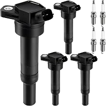 4pcs Ignition Coil & Spark Plug Fit for Hyundai Elantra Tucson Kia Soul Forte 1.8L 2.0L L4 2012 2013 2014 2015 2016 Coil Pack Replaces# C1804 UF651 9723