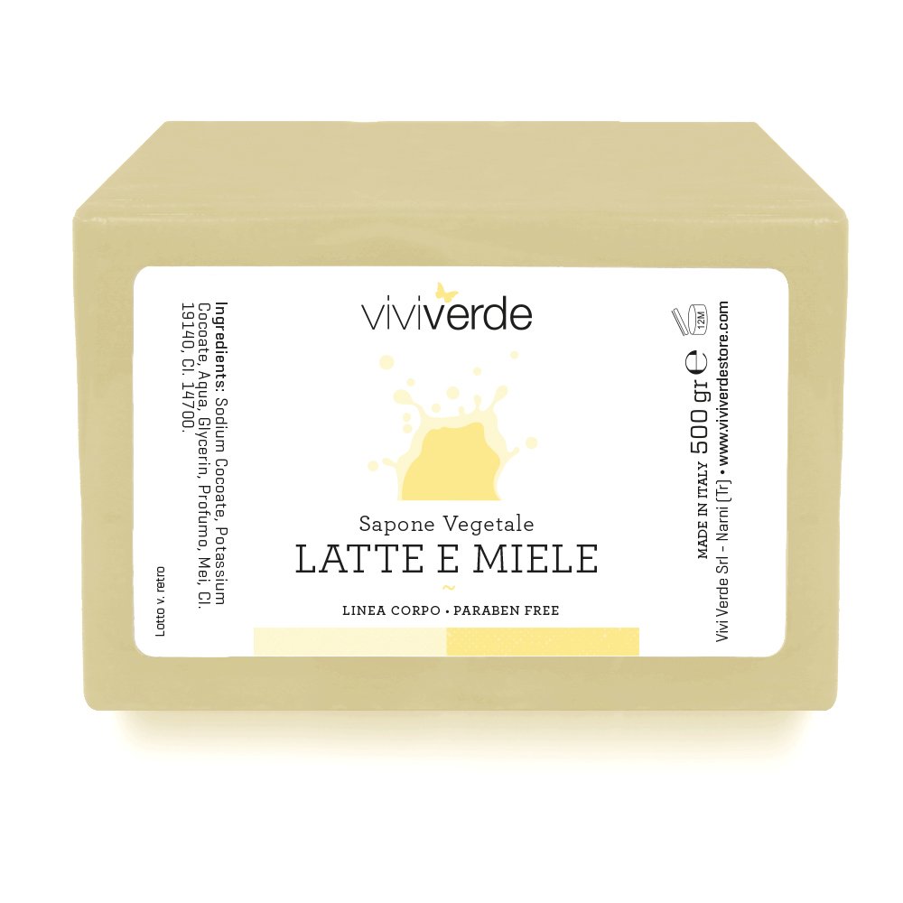 Viviverde Vegetable Soap, Milk and Honey - 500 g