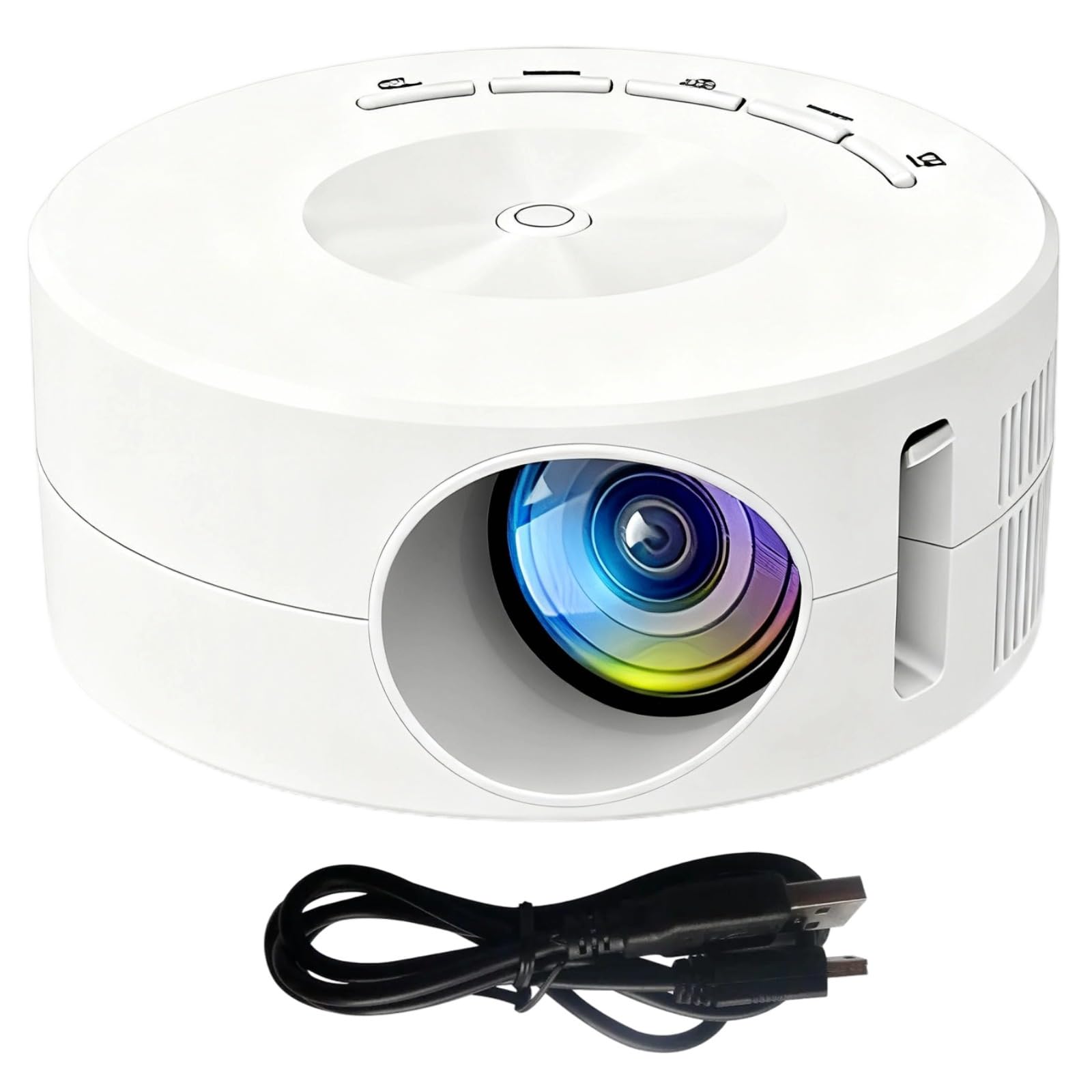 Proyector LED para smartphone con pantalla de 14 a 100 pulgadas mini proyector blanco USB 6