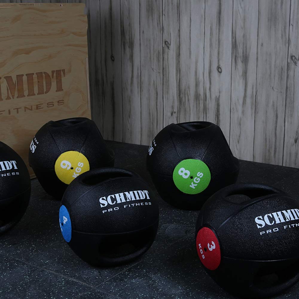 Palle mediche Fitness Binaural Medicine Ball, Gomma Palla Rimbalzante, Attrezzature Pesi Squat Boxing Formazione for Uomini E Donne A Sfera di gravità, 3kg-10KG (Size : 10kg)
