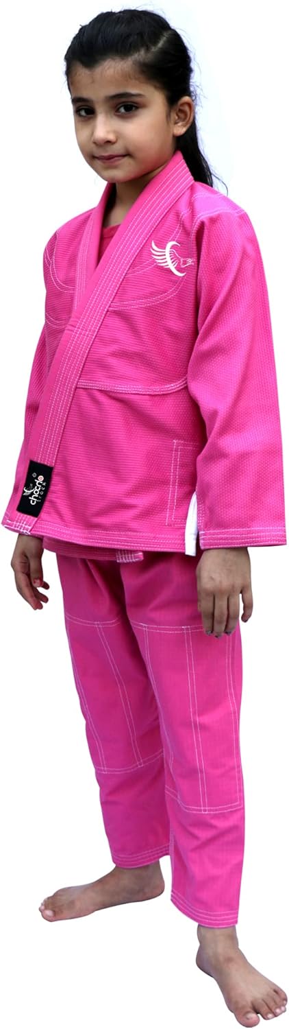 Chocho Kids Brazilian jiu jitsu suits Bjj Gi IBJJF Children Grappling Preshrunk Kimonos Lightweight White Belt