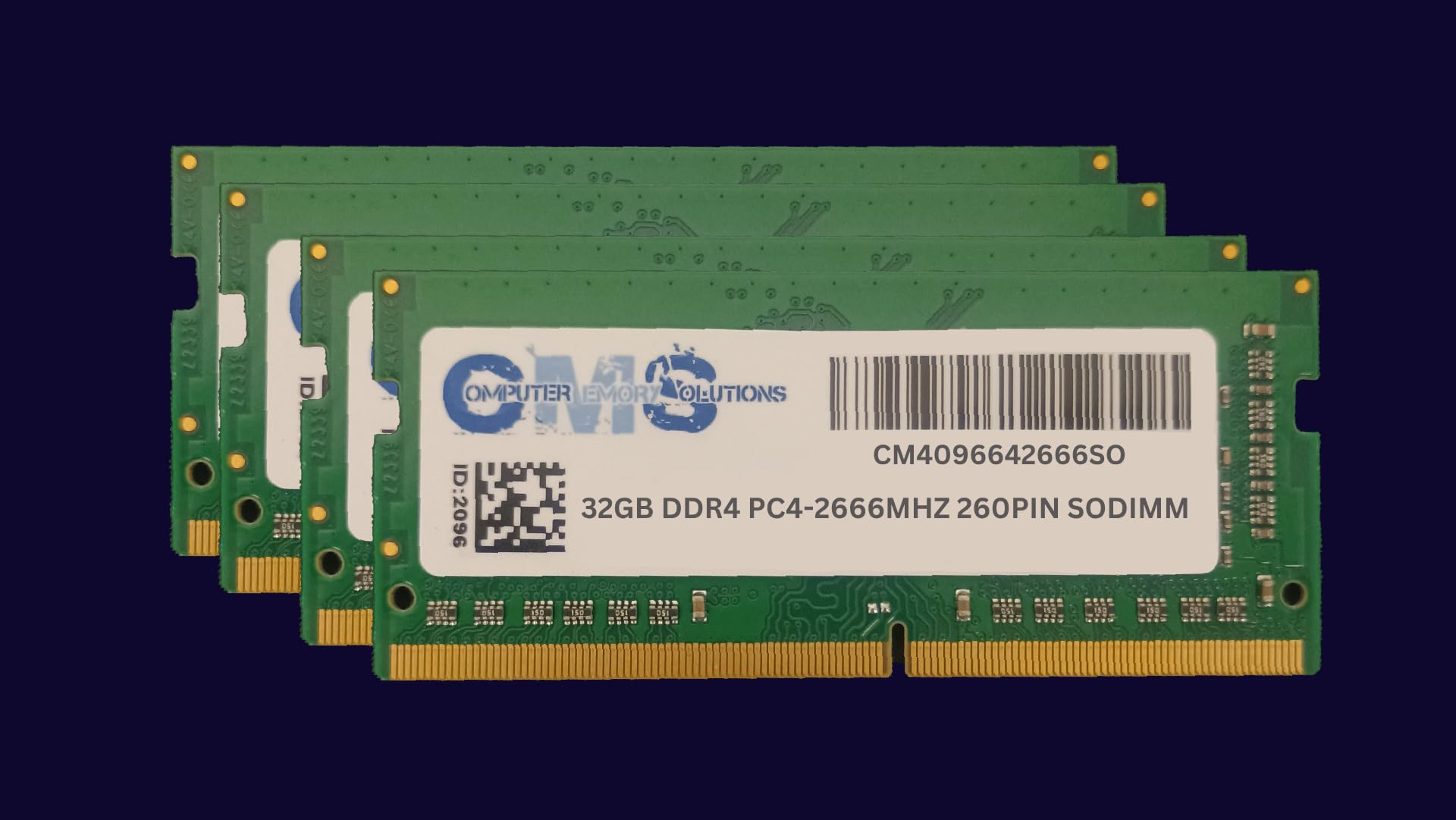 CMS 128GB (4X32GB) DDR4 21300 2666MHZ Non ECC SODIMM Memory Ram