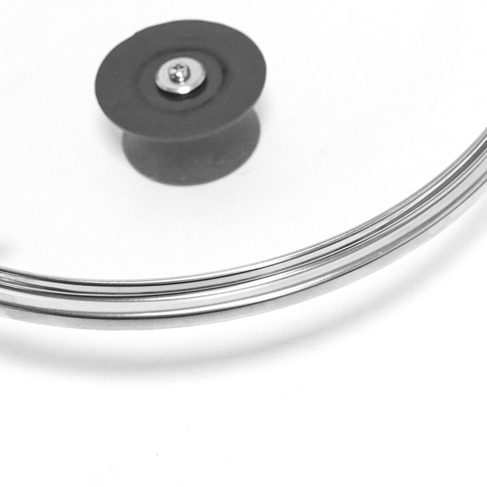 Tapa de Cristal 34 cm, Universal para Ollas y Sartenes, Tapa con Mango Termoplástico y Salida de Vapor, Tapa de Cristal Resistente al Calor, Apta para Lavavajillas