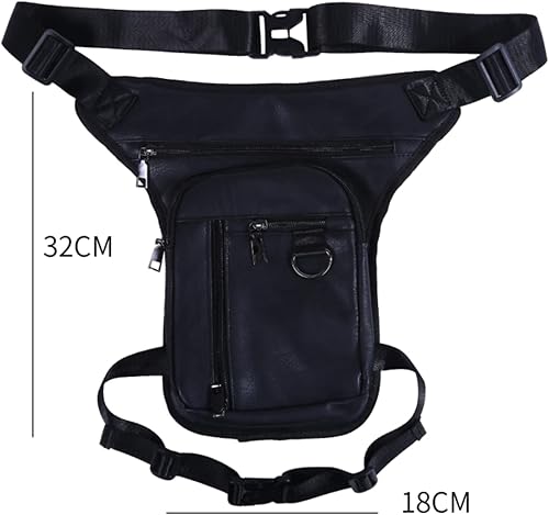 Miniatura 2 de Riñonera de piel sintética vintage para hombres y mujeres, bolsa de hombro cruzada multifunción para motocicleta, bicicleta al aire libre,