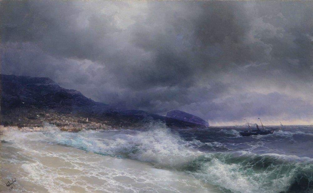 Peintures sur toile Aivazovsky Yalta 1899 peintes à la main académie