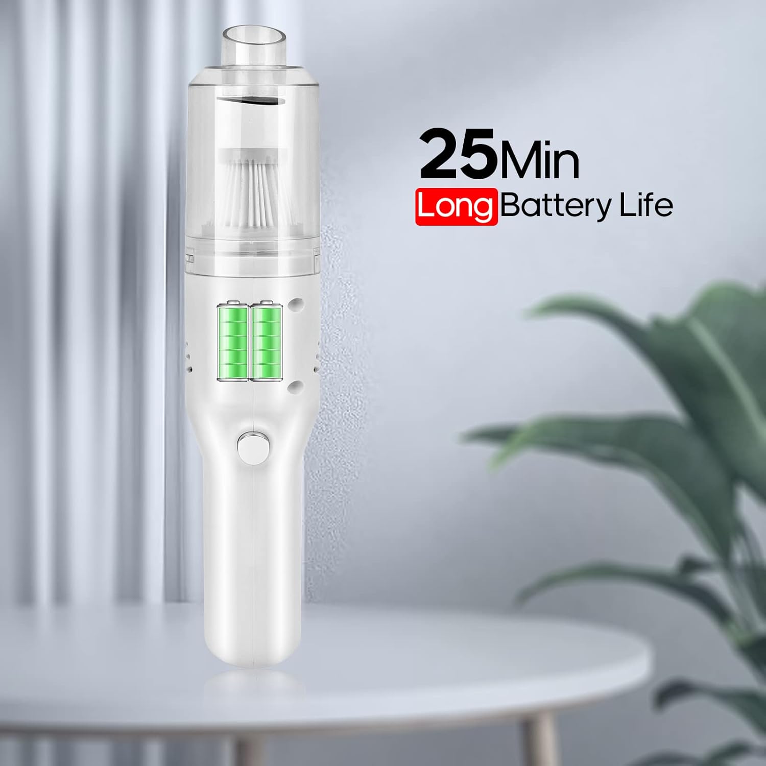 Wireless Mini Car Vacuum Cleaner(400g) Portable Rechargeable,Handheld Vacuums, Mini but Mighty Dust Busters Cordless Rechargeable,Hand Held Vac for Car/Desk V06/white - Image 4