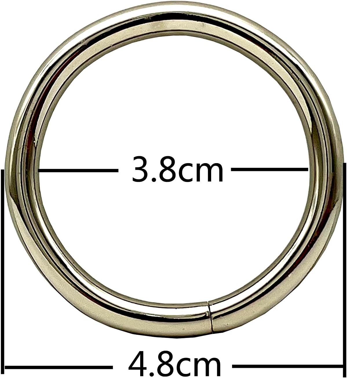 Round O ring 1 1/2" / 38mm iron for buckle straps bags belt purse hardware making,bag replacement Nickel U78