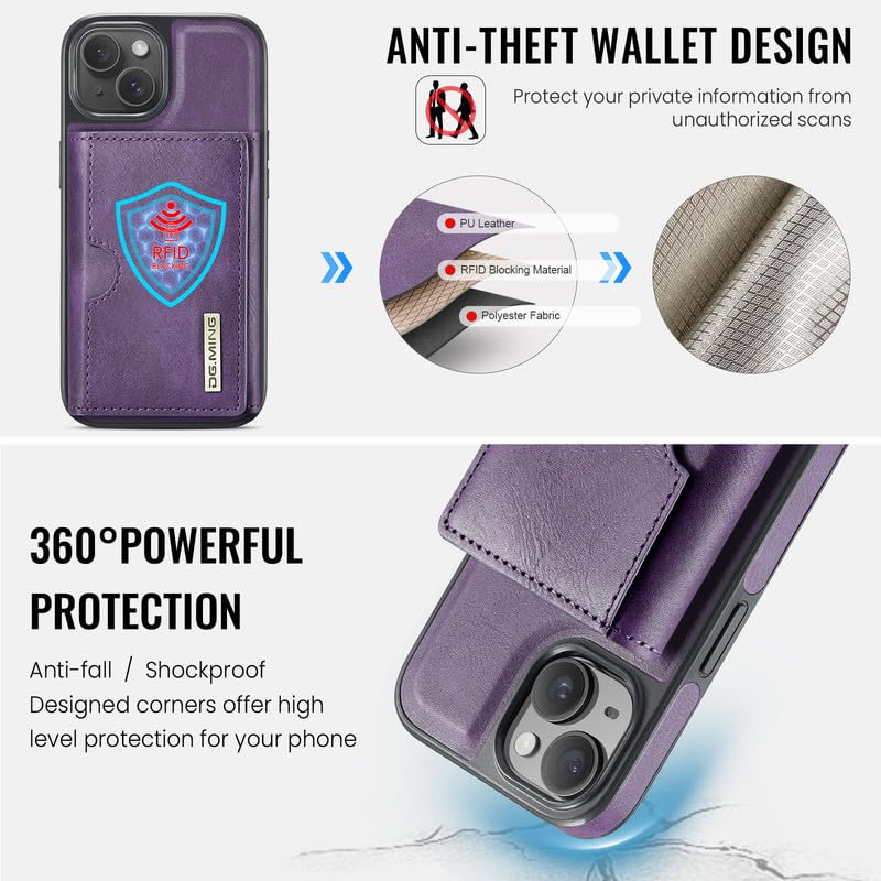 Étui portefeuille iPhone 13 anti-RFID contre le piratage - 3