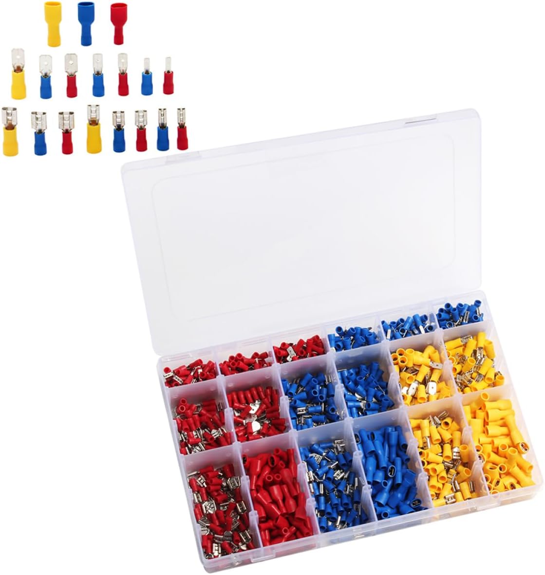 900pcs Complete Set of Crimp Terminal Connectors Heat Shrink Wire Connectors Kit Low Voltage Landscape Wire