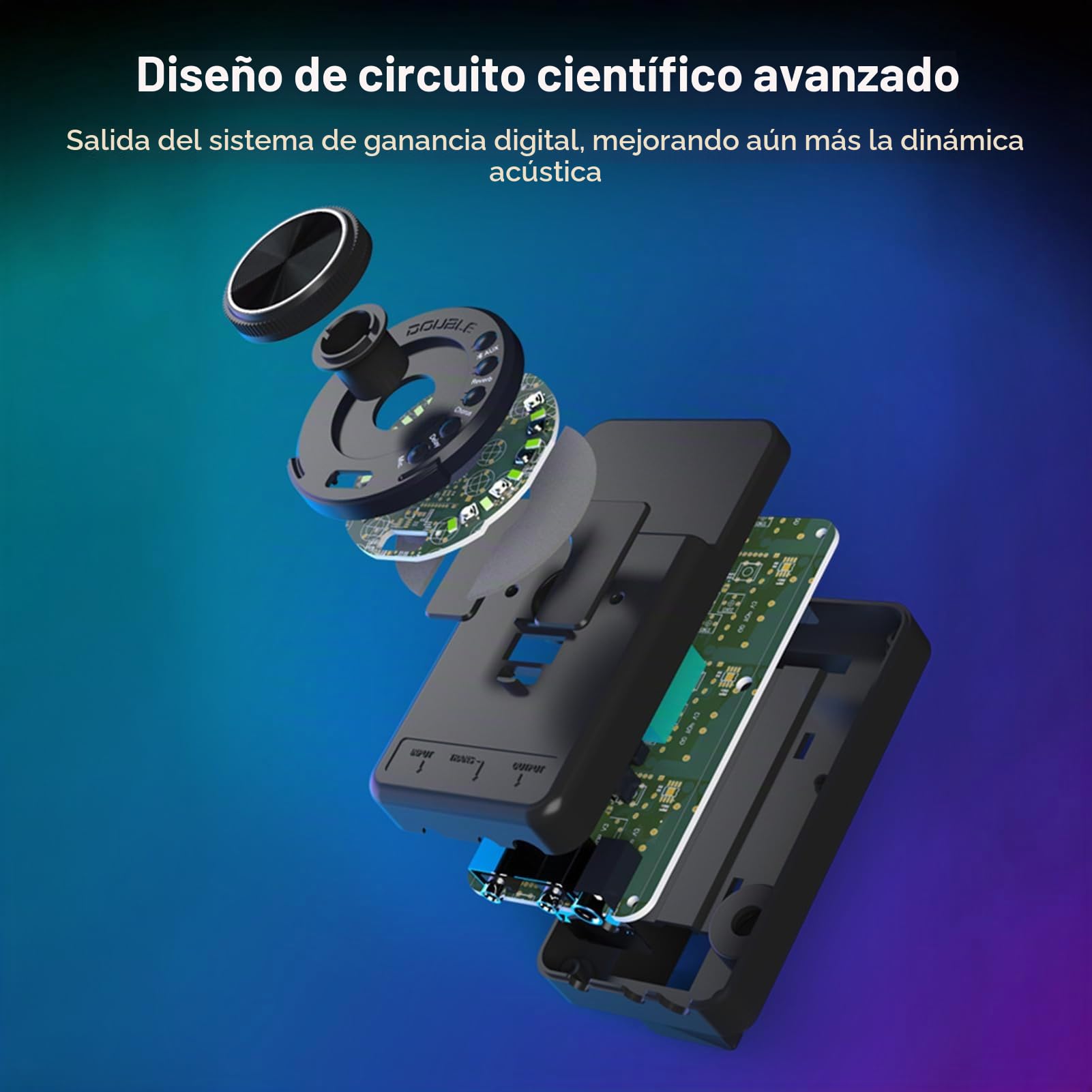 OS1 Pastilla de resonancia Preamplificador Incorporado SFT Sistema de preamplificador de Guitarra Trans de la Misma frecuencia con Reverb Chorus Delay Batería Recargable de Iones de Litio