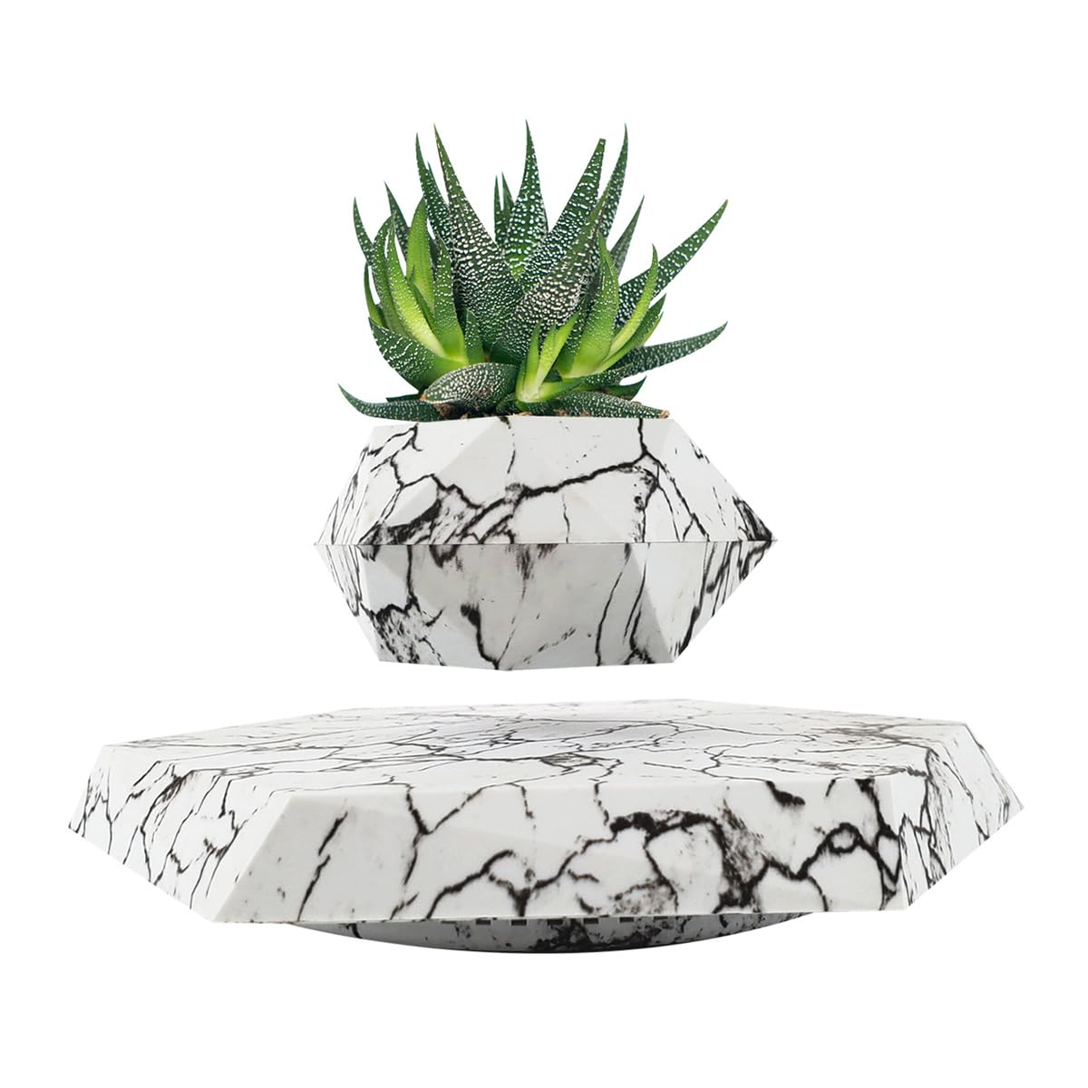 Pot de fleurs en lévitation magnétique idée cadeau originale rotation 360