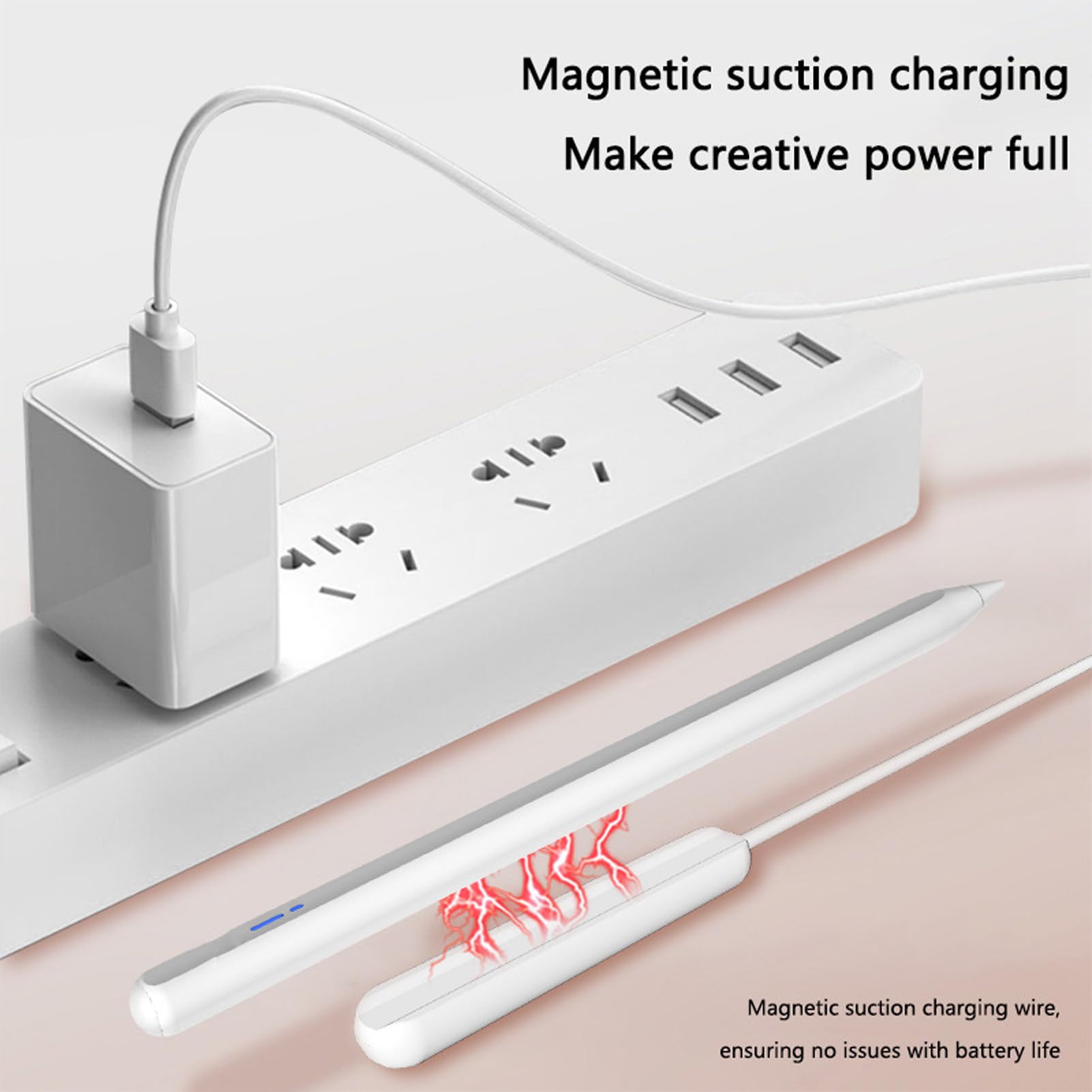 Pongnas Penna Stilo per Doppia Accensione Tilt Bold BT Ricarica Magnetica con Punta Intercambiabile Display Batteria in Tempo Reale Compatibile con Pro 11 12.9 Air 3 4 5 Mini 6