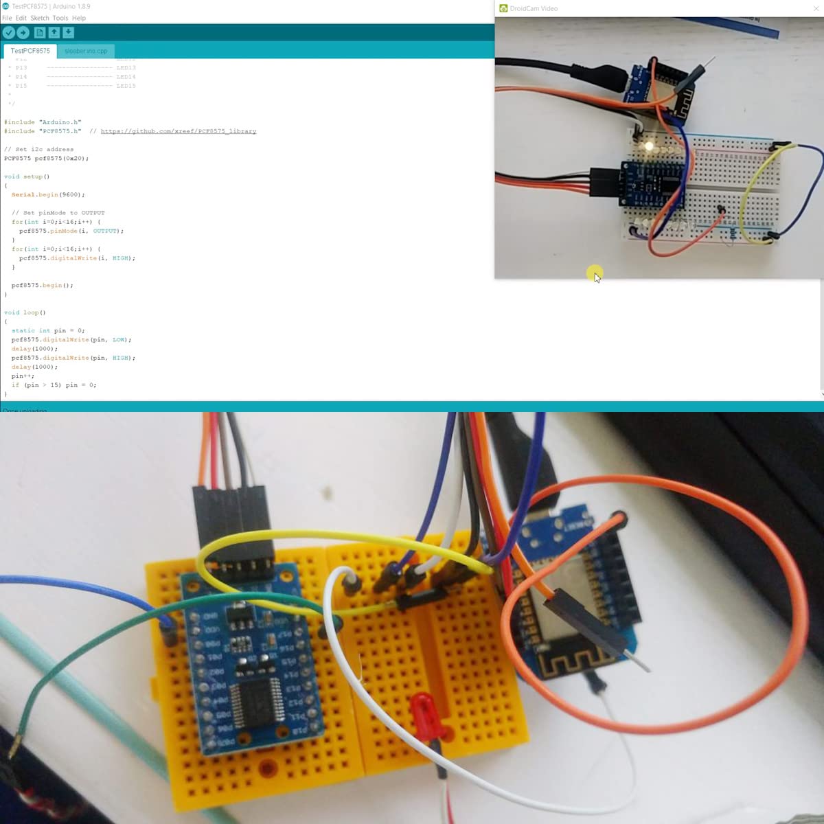 2 pezzi PCF8575 IO Expander Board Module I2C a 16IO Module I/O Extension Shield Module 16 bit SMBus I/O Ports con cavo Dupont per Arduino UNO R3