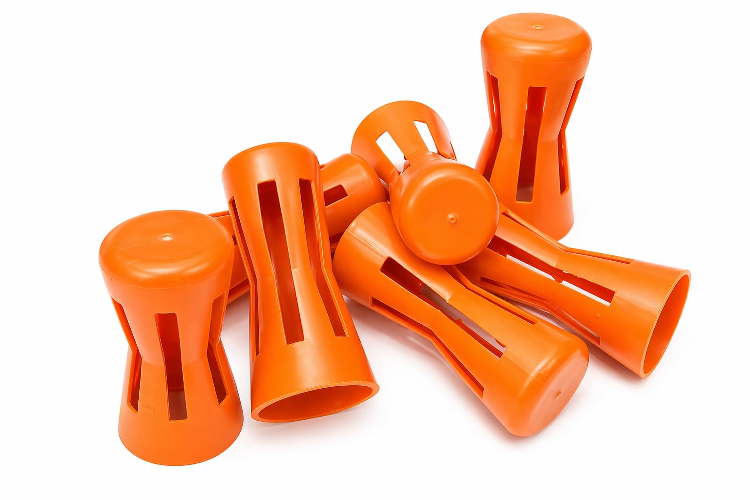 Plastic PP Rebar Safety Caps Pack of 100 | Heavy Duty Round Protective Caps for Steel Bars | High Visibility Orange Rebar Covers for 8mm to 16mm Construction Site Safety (8mm -16mm)-image-1