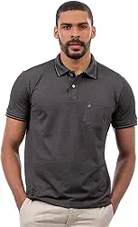 Polo Masculina Bolso Manga Curta Piquet Algodão Conforto Estilo Casual Resistente