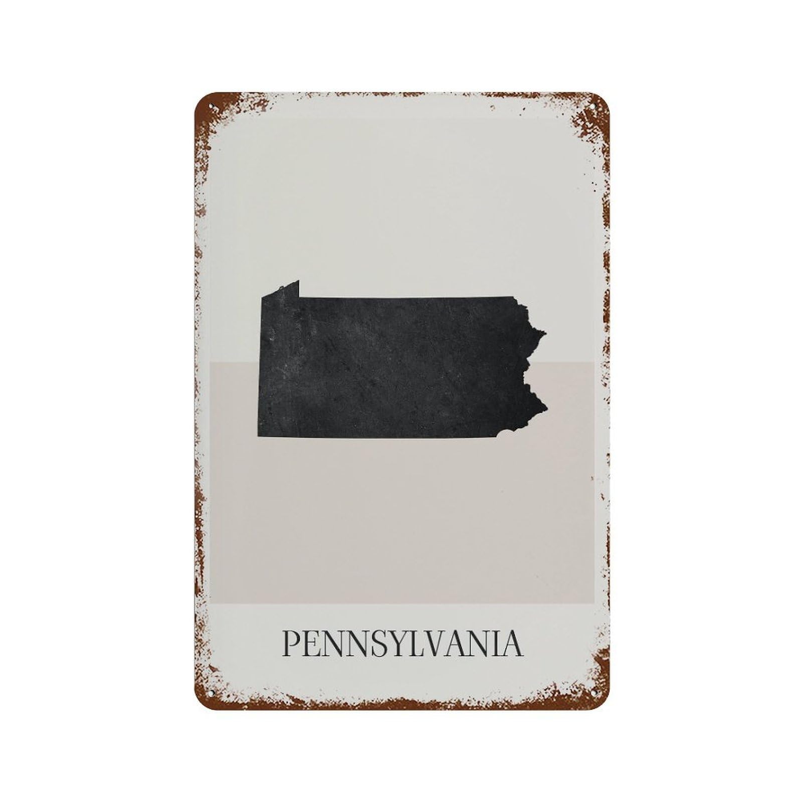 xiaoxiaoshen Pennsylvania Map Minimalist Boho Decor For Home Or Gift Wall Decor Art Metal Tin Poster Modern Home Decor Art Home Bar Shop Decorations Vintage Sign 30x20cm