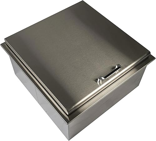 Miniatura 6 de BBQGuys Signature - Enfriador de hielo de 25 pulgadas con soporte para condimentos, tradicional