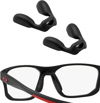 2 Pieces Replacement Nose Piece for Oakley Crosslink Fit OX8136 OX8142 Eyeglasses, Black Silicone Nose Pads