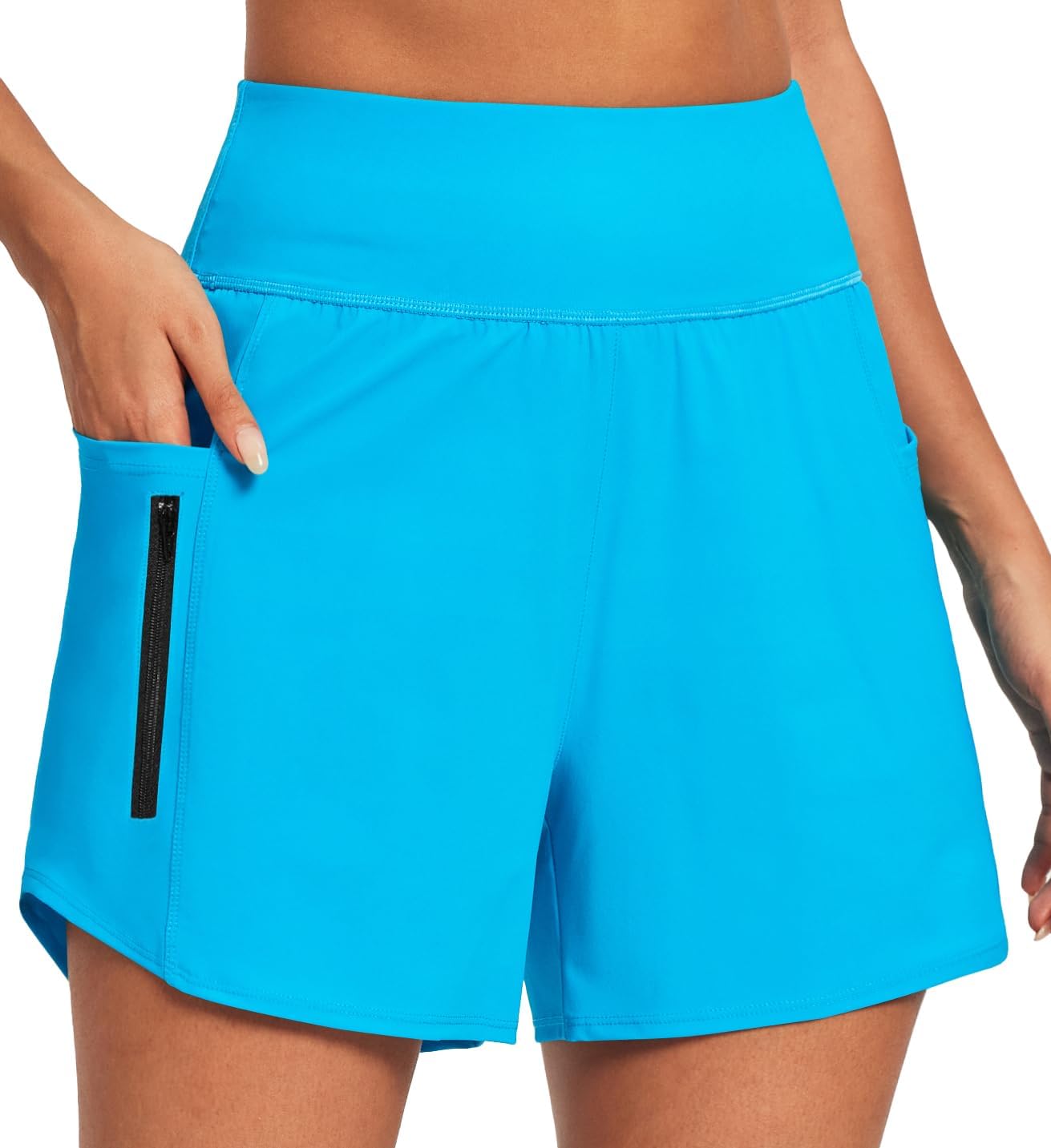 IUGA 5'' Swim Board Shorts Women High Waisted Beach Shorts for Women Quick Dry UPF 50+ Swimsuit Bottoms with Liner