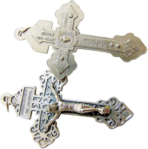 Miniatura 6 de Colgante de crucifijo de perdón con tarjeta de biografía, cruz de metal, lote de 5