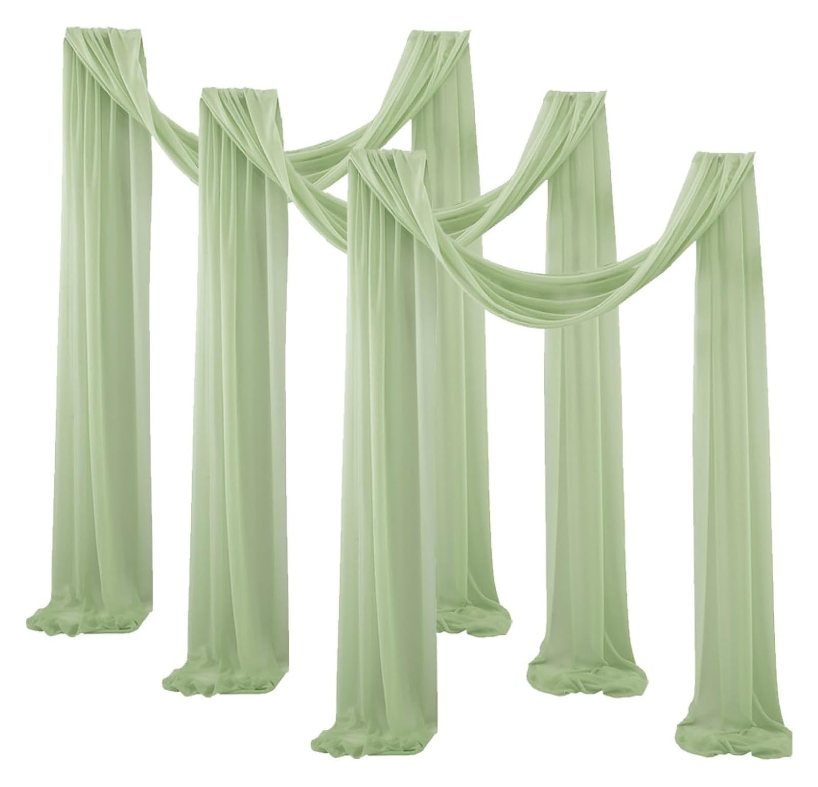 Hochzeitsdekoration, Hochzeitsbogen-Drape, Chiffon-Stoff, Drapierung, Wed-Hintergrund, Vorhang, Drapierung, Zeremonie, Empfang, Hängedekoration(Light Xi,75*300cm/29.53*118.11 in(3pcs lot))