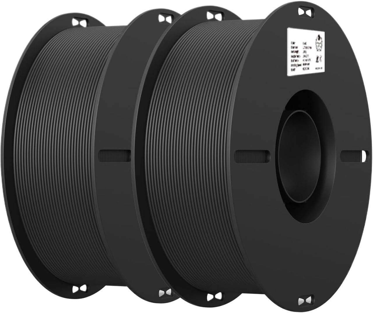 PETG Filament 1.75mm 2KG, Strong Toughness 3D Printer Filament, Fits for Most FDM 3D Printers（Black, White）(PETG Black Black)